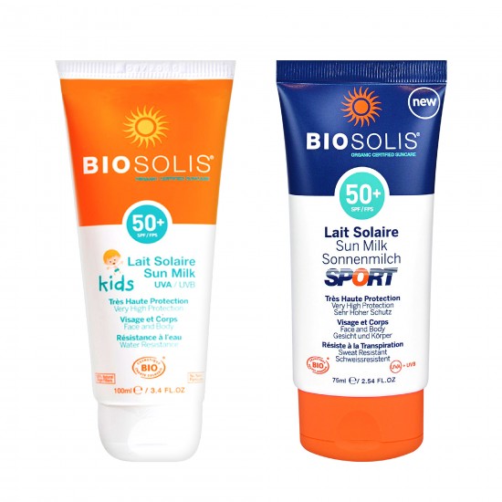 親子夏日防曬組【Biosolis】寶貝高效防曬乳SPF50+ 100ml+柔潤高效防曬乳 SPF50+ 75ml 親子夏日防曬組【Biosolis】寶貝高效防曬乳SPF50+ 100ml+柔潤高效防曬乳 SPF50+ 75ml