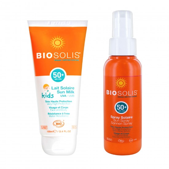 親子夏日防曬組【Biosolis】寶貝高效防曬乳SPF50+ 100ml+水感高效防曬噴液 SPF50+ 100ml 親子夏日防曬組【Biosolis】寶貝高效防曬乳SPF50+ 100ml+水感高效防曬噴液 SPF50+ 100ml
