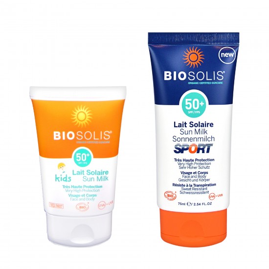 親子夏日防曬組【Biosolis】寶貝高效防曬乳SPF50+ 100ml+柔潤高效防曬乳 SPF50+ 75ml 親子夏日防曬組【Biosolis】寶貝高效防曬乳SPF50+ 100ml+柔潤高效防曬乳 SPF50+ 75ml